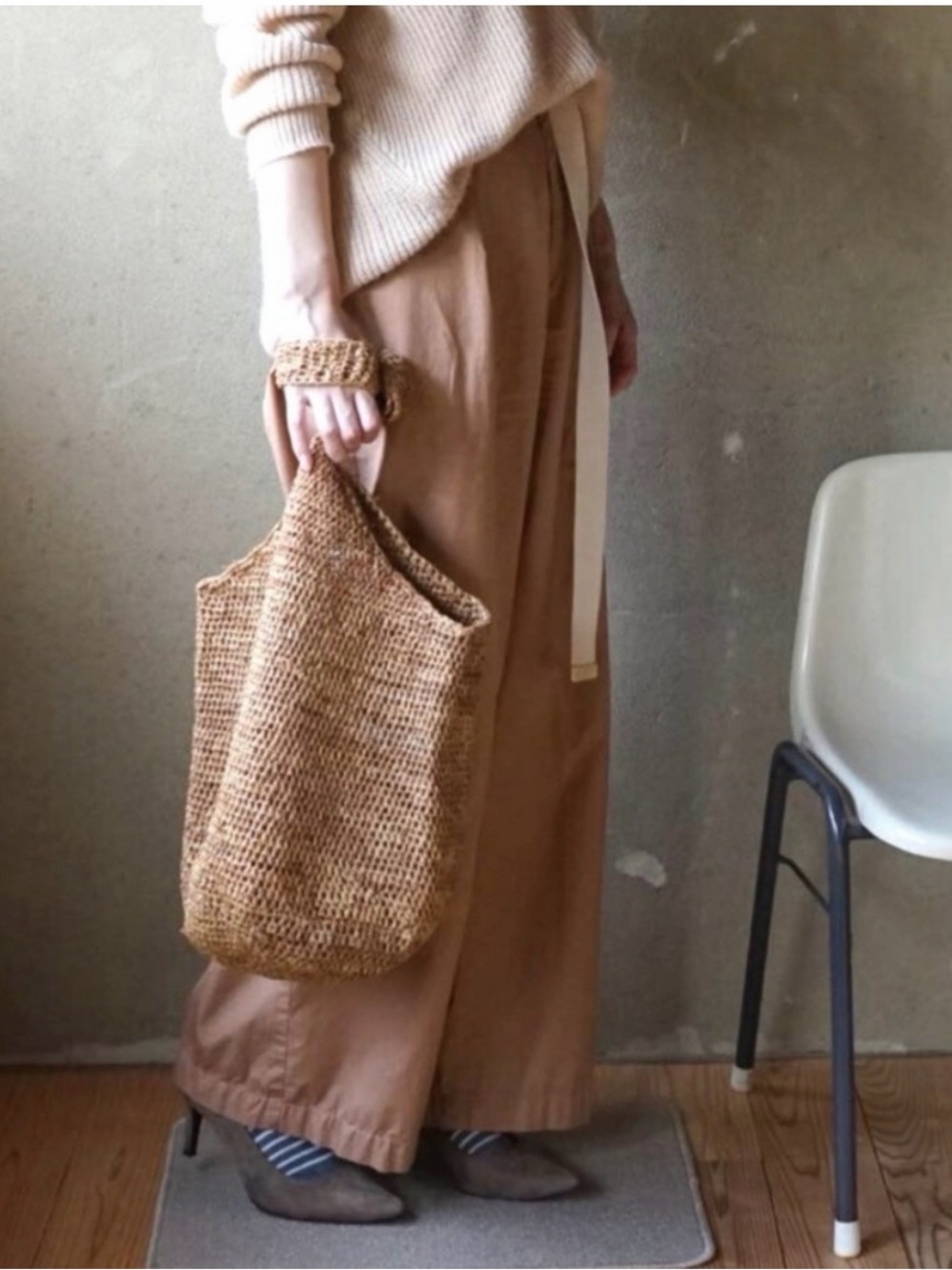 Helen Kaminski Natural Raffia Handwoven Bag